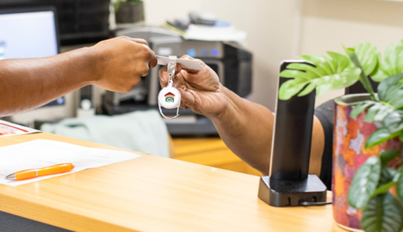 AHL Access Pass being handed over